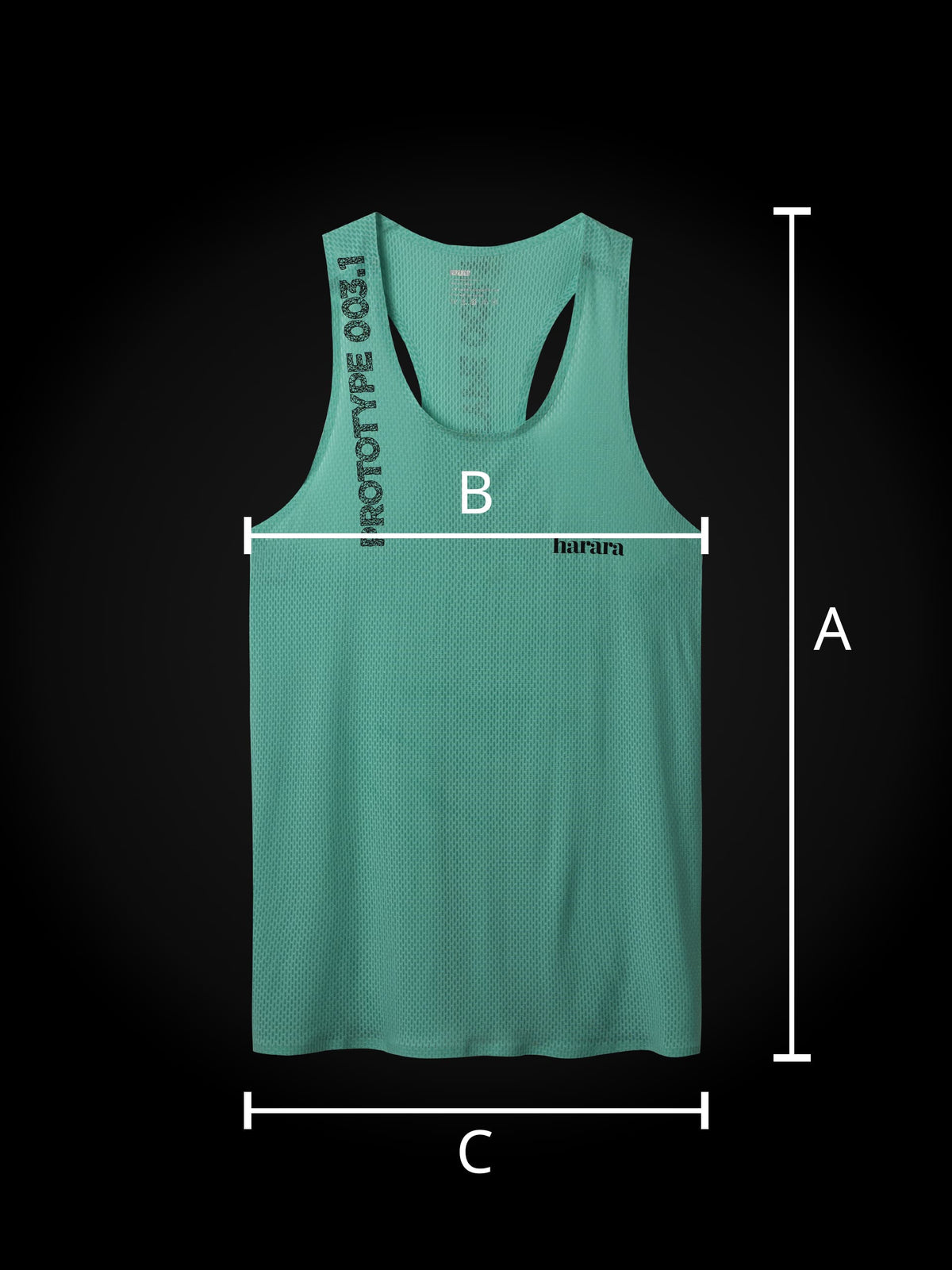Harāra Running Vest Prototype 003.1 size guide